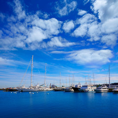 Fototapeta na wymiar Puerto de Valencia marina port Mediterranean Spain