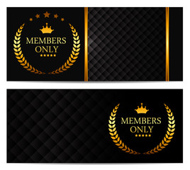 Fototapeta premium VIP Members Card Set Vector Illustration