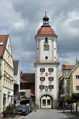 Fototapeta premium Königstrasse und Mittleres Tor, Dillingen