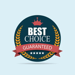 Best Choice Label Vector Illustration