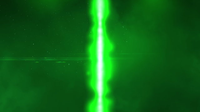 Green glow line particle, saber