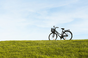Fototapeta na wymiar Bicycle In Meadow