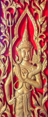 Fototapeta na wymiar Art carved temples in Thailand