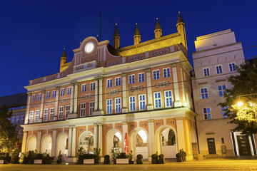 Rathaus der Hansestadt in Rostock in Germany