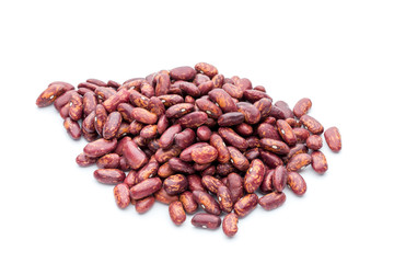 Red beans isolated on the white.
