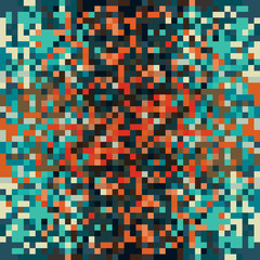 An abstract pixel art style vector background