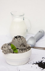 black sesame ice cream