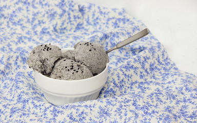 black sesame ice cream