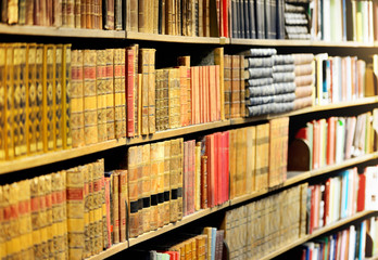 Old books in library