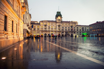 Fototapeta na wymiar Unity of Italy Square in Trieste, Italy