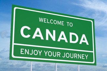 Welcome to Canada concept
