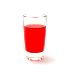Glass with colored liquid