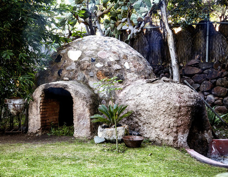 Rustic mexican temazcal steam or bathrooms.