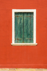 Old colourful window in Italy