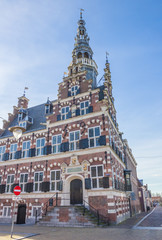 Fototapeta premium Town hall in the historical center of Franeker