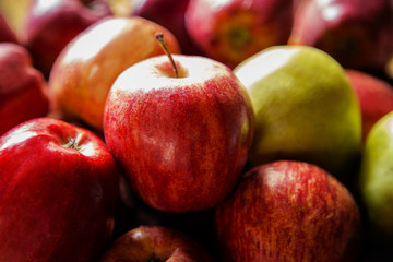 Red apples background