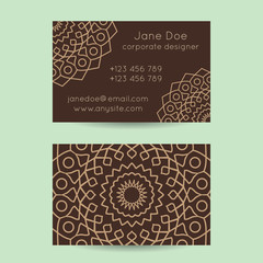 Vector set of vintage business card template designs.