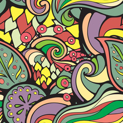 Vector doodle pattern. Abstract doodle pattern hand drawn for textile design, web design, wallpapers and backgrounds. Paisley template.