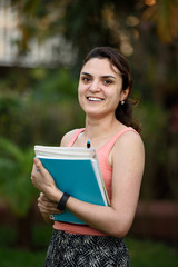 Fototapeta premium student girl with books
