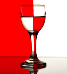 Glass, red, white