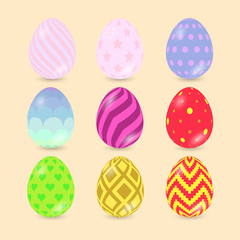 Easter Eggs icons isolated on background, Vector illustration
