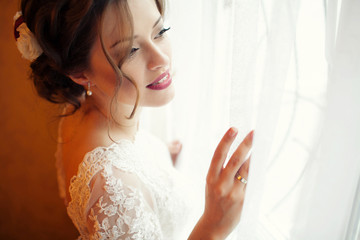 Beautiful Bride Portrait wedding makeup, wedding hairstyle, Wedd