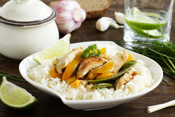 stir-fry with Turkey and vegetables.
