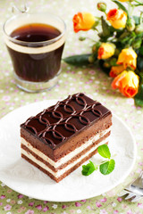 Chocolate and coffee cake 