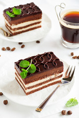 Chocolate and coffee cake 