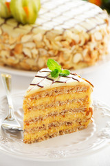 Esterhazy homemade cake with physalis.