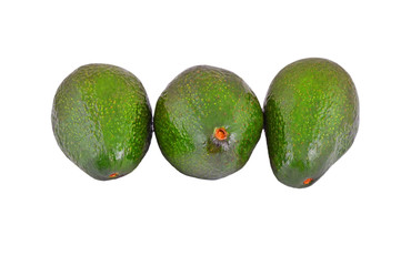Avocado on white