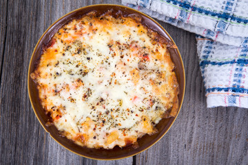 baked pasta cheese gratin