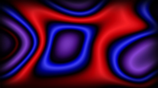 Groovadelic Abstract Loop features a colorful and curvy pattern not unlike a lava lamp in red, purple, and blue on black.