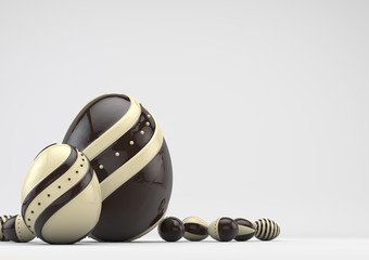 elegant chocolate Easter eggs