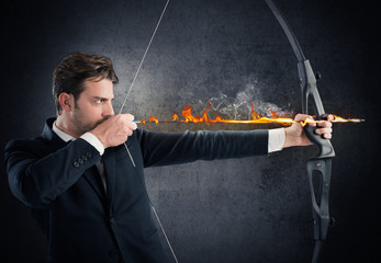 Vigorously hitting the target