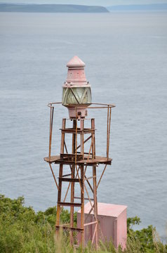 Old and rusty sea-light