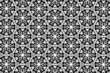 Ornament with black and white patterns. D
