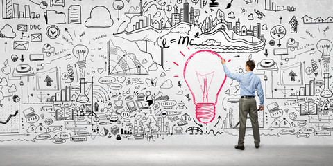 Businessman presenting his ideas