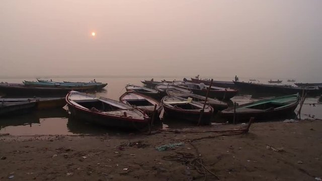 Beached row boat