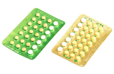 contraceptive control pill isolated with cilpping path