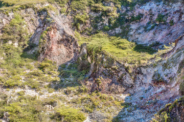 Craters of the moon - active geothermal field in Taupo, New Zealand