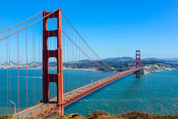 Gordijnen Golden Gate Bridge - San Francisco, Californië © jerdad