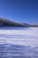 阿寒国立公園の霧氷の朝