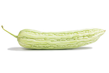 Bitter melon, Bitter gourd fruits on white background
