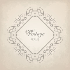 Vintage calligraphy frame