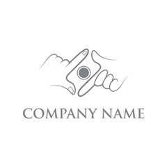 abstract logo hand camera
