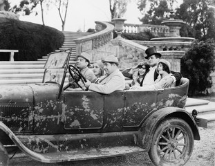 Group of people in a car 