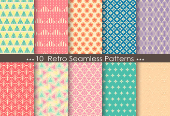Retro patterns, Pattern Swatches, vector, Endless texture can be used for wallpaper, pattern fills, web page,background,surface 