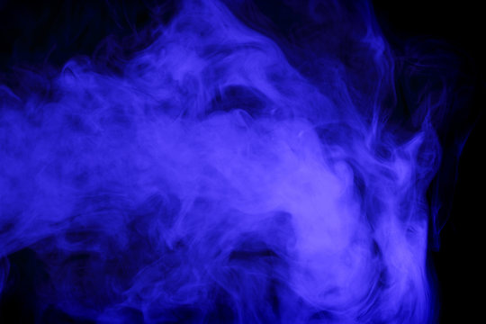 Abstract blue smoke hookah.