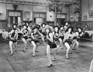 A group of women dancing 